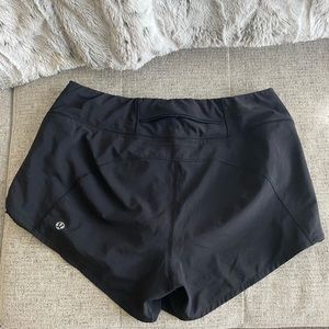 lulu shorts with ruffle detailing on side